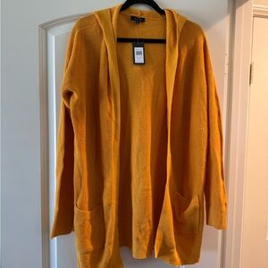 Verve Ami Mustard Open-Front Cardigan